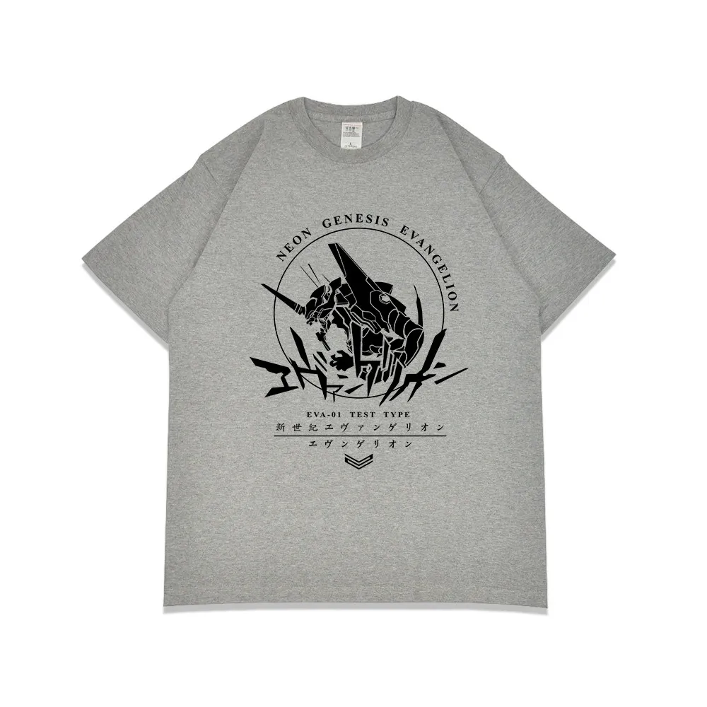 Japanese Retro Anime EVA Evangelion Unit-01 Printed T-shirt Men's and Women's T-shirt Men's Top Sports T-shirt Men's T-shirt New