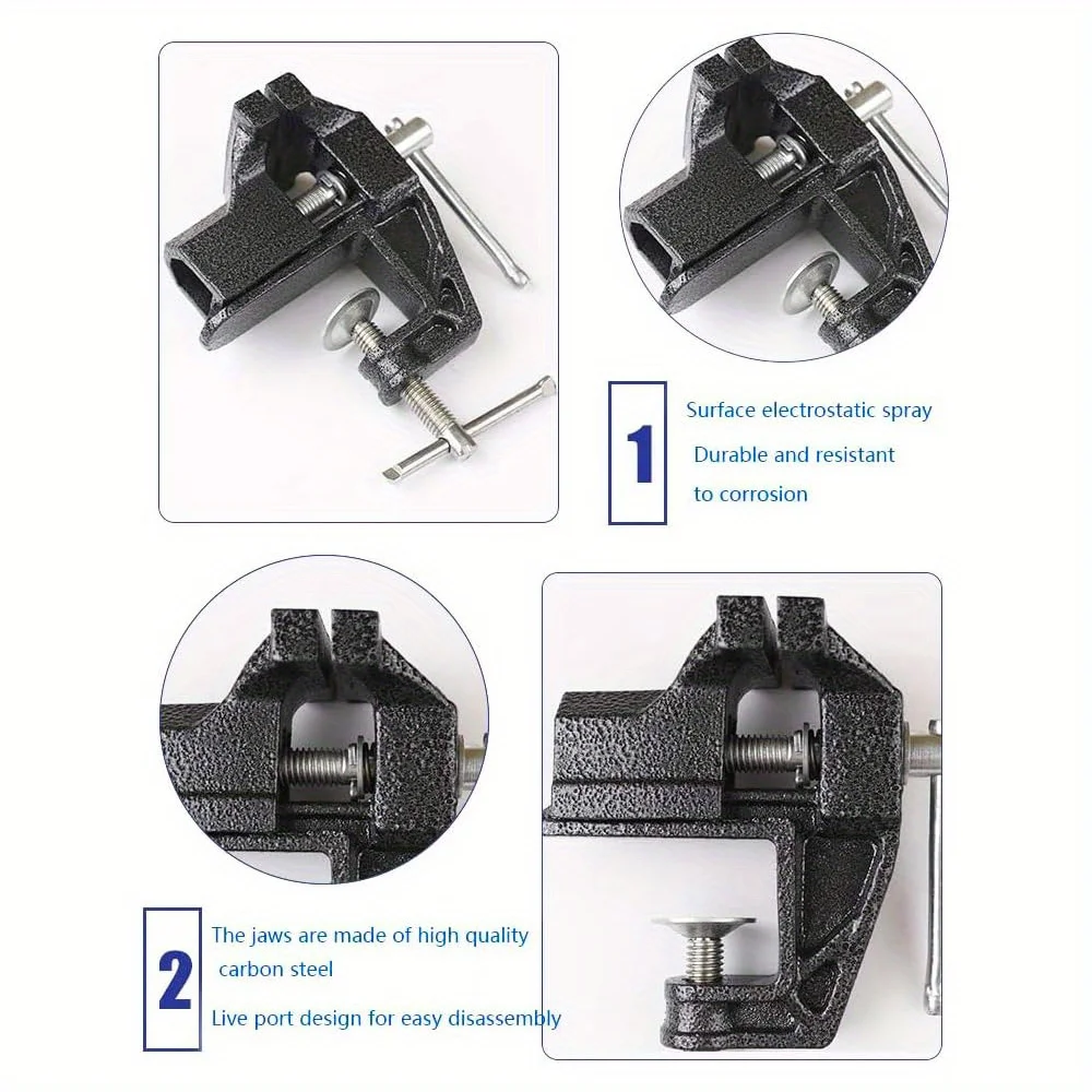 قطعة واحدة من ملزمة المقعد، ملزمة مقاعد صغيرة، كماشة ذات أنف مسطح دقيقة منضدة العمل، ملزمة مقاعد البدلاء شديدة التحمل من الدرجة الصناعية