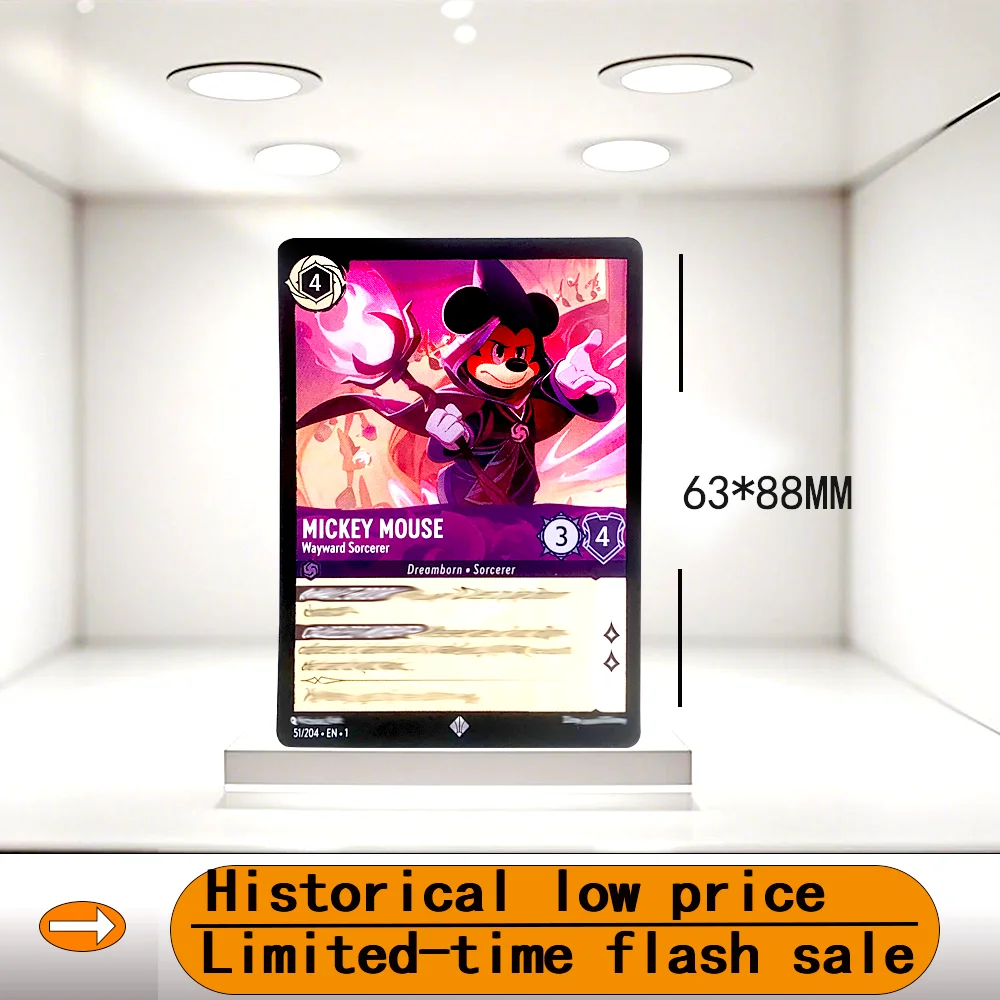 Englishversion Lorcana Proxy Enchant Chapte 1 GENIE,BEAST,KUZCO,MICKEY MOUSE,MALEFICENT,CAPTAIN HOOK,TCG การ์ดเกม