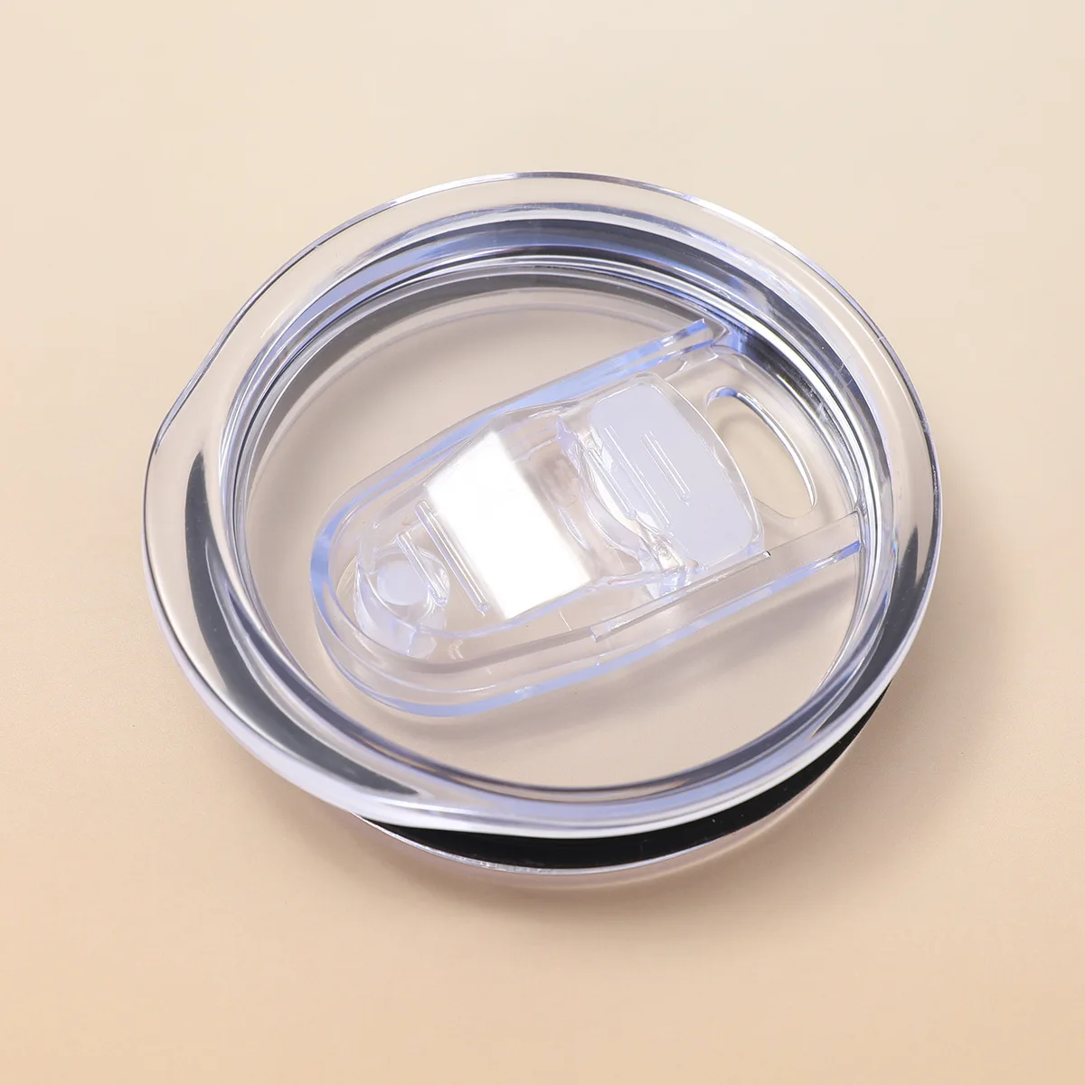 12oz 16oz 20oz 30oz Slim Straight Cup Push Lid Sealed Leak-proof Transparent Slide Lid Simple Car Cup Lid Wholesale Tapa De Taza - 2