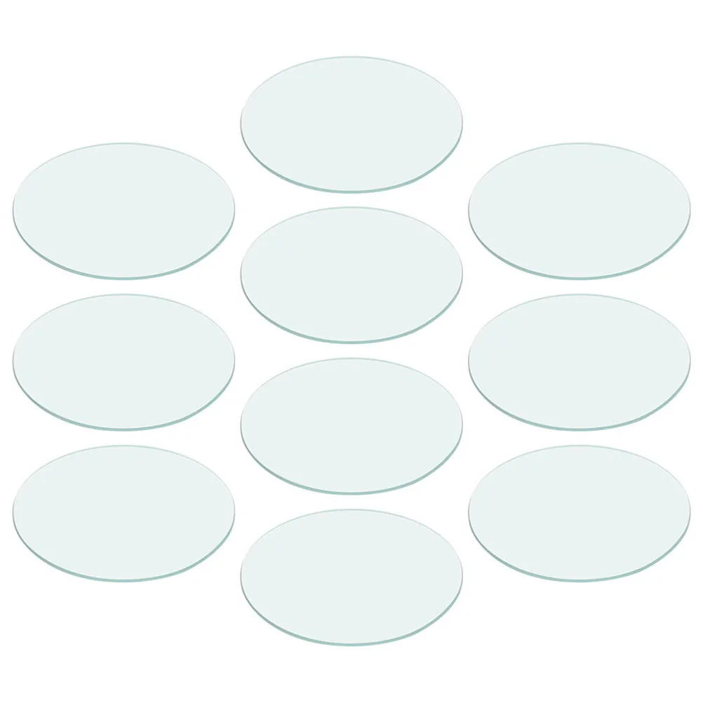 

10 Pcs Transparent Watch Glass Accessories Chemistry Chemical Experiment Replacement Lab Glasses for Laboratory Clear