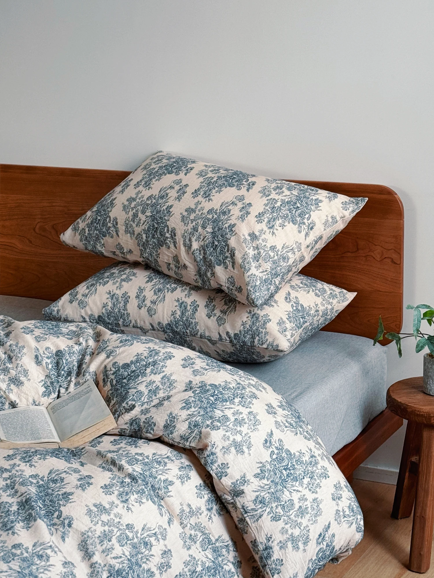 

Ретро-постельное белье из хлопка и льна: пододеяльник, простыня, наволочка для общежития, однотонный комплект 150x200/230 см, приятный для кожи, на все сезоны