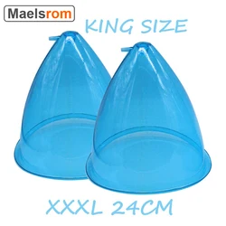 24CM XXXL King Size Breast Enlargement Cup Pair For Vacuum Suction Device European American Colombian Female Butt Breast Lift