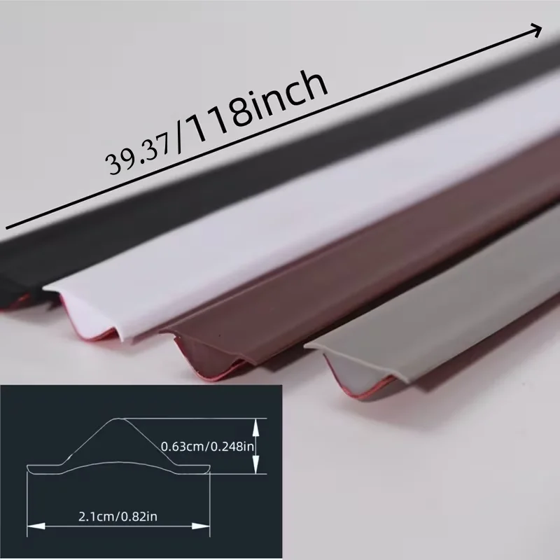 1PC 1m/3meters Flexible Trim Caulk Strip, Peel and Stick Trim for Molding, Wall Corner, Baseboard, Easy Installation