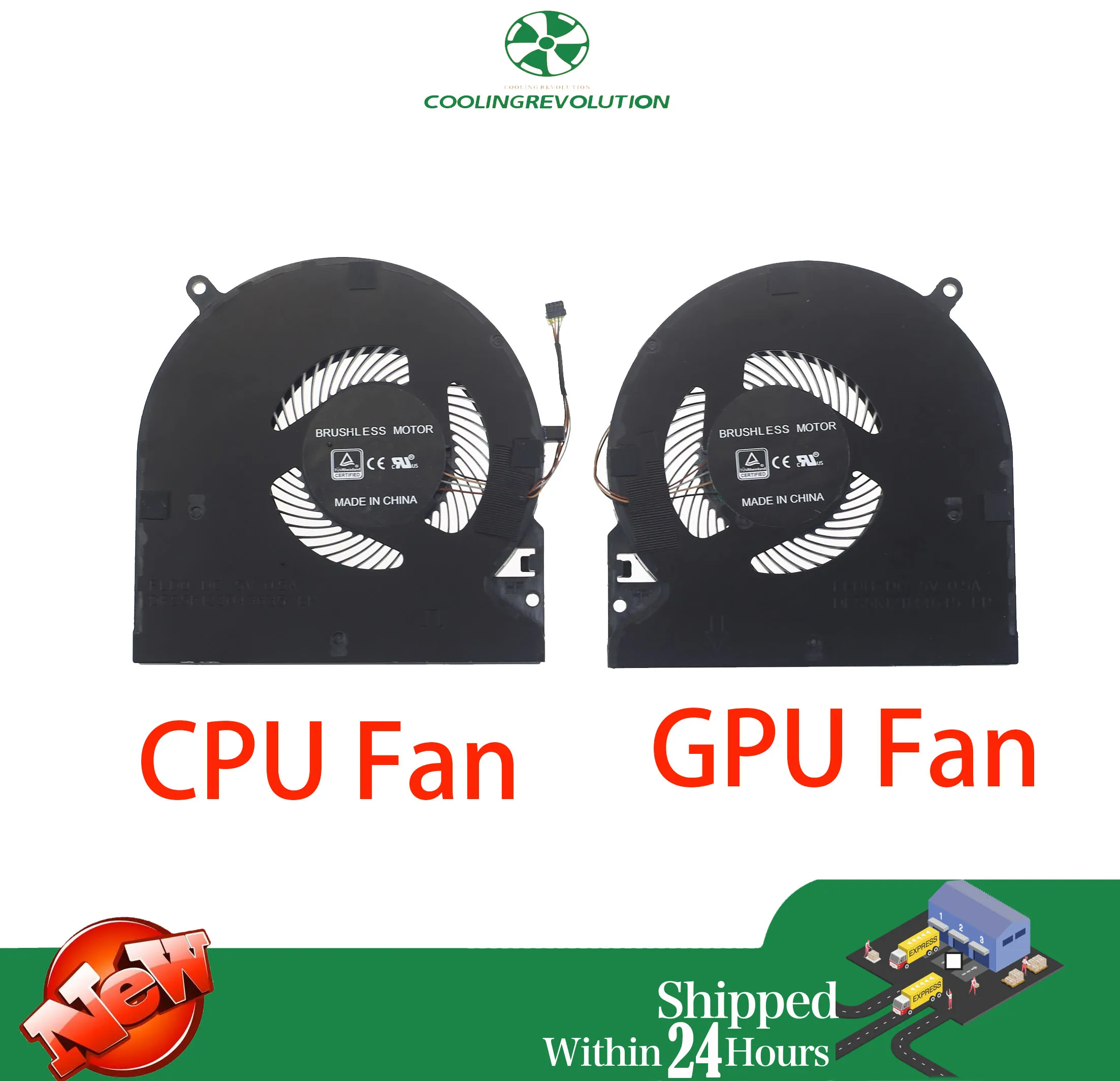 Laptop CPU GPU Cooling Fan DFS5K121144645 DFS5K123043635 DC5V 4Pin for Razer Blade15 RZ09-0301