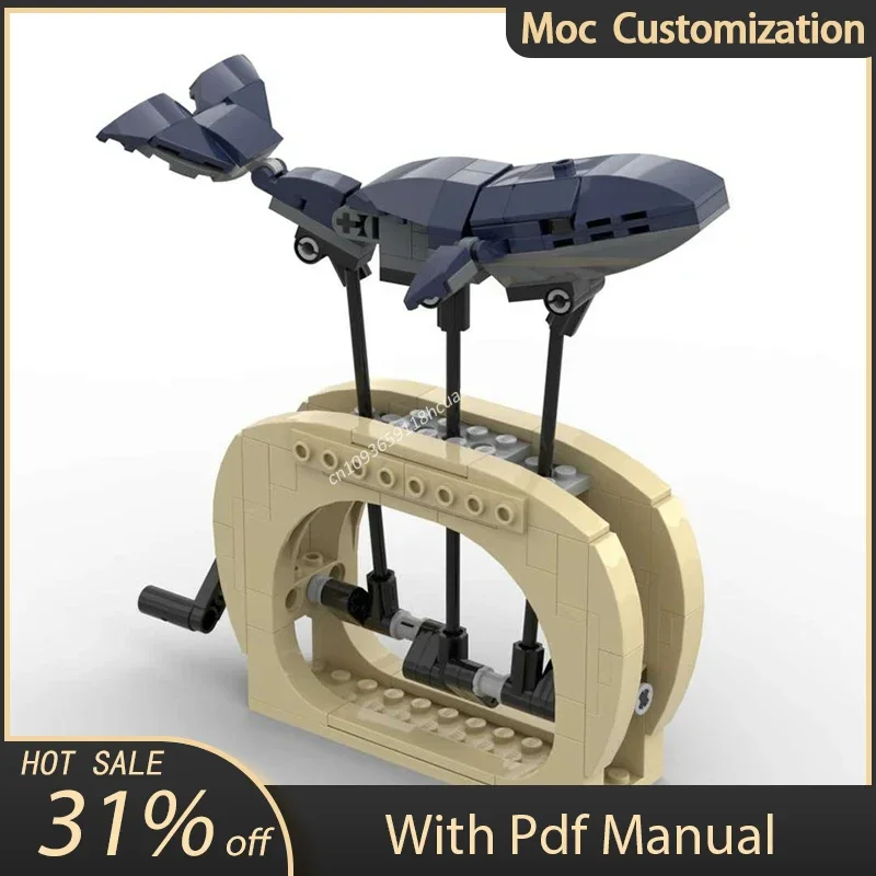 

152pcs Moc Creative Fun Whale Automata Diorama Building Block DIY Desktop Toys Model Ornaments Kids Birthday Christmas Gifts