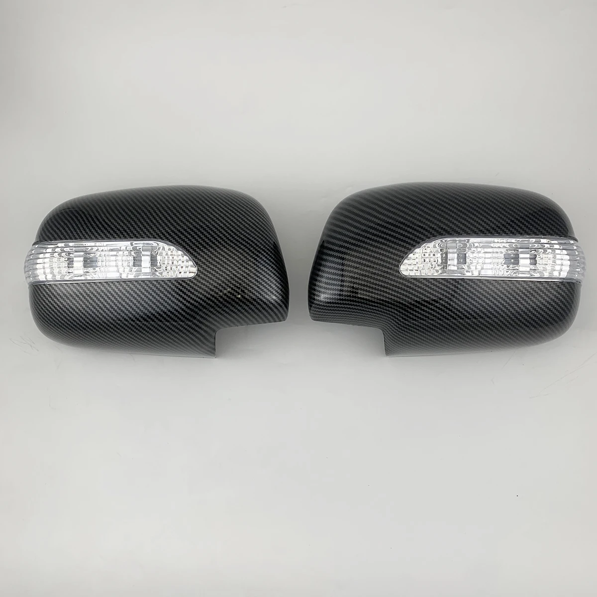 

Gloss Black Carbon Car Modification Accessories Door Mirror Cover With Led For Toyota Hliux Vigo 2008 2009 2010 2012 2014