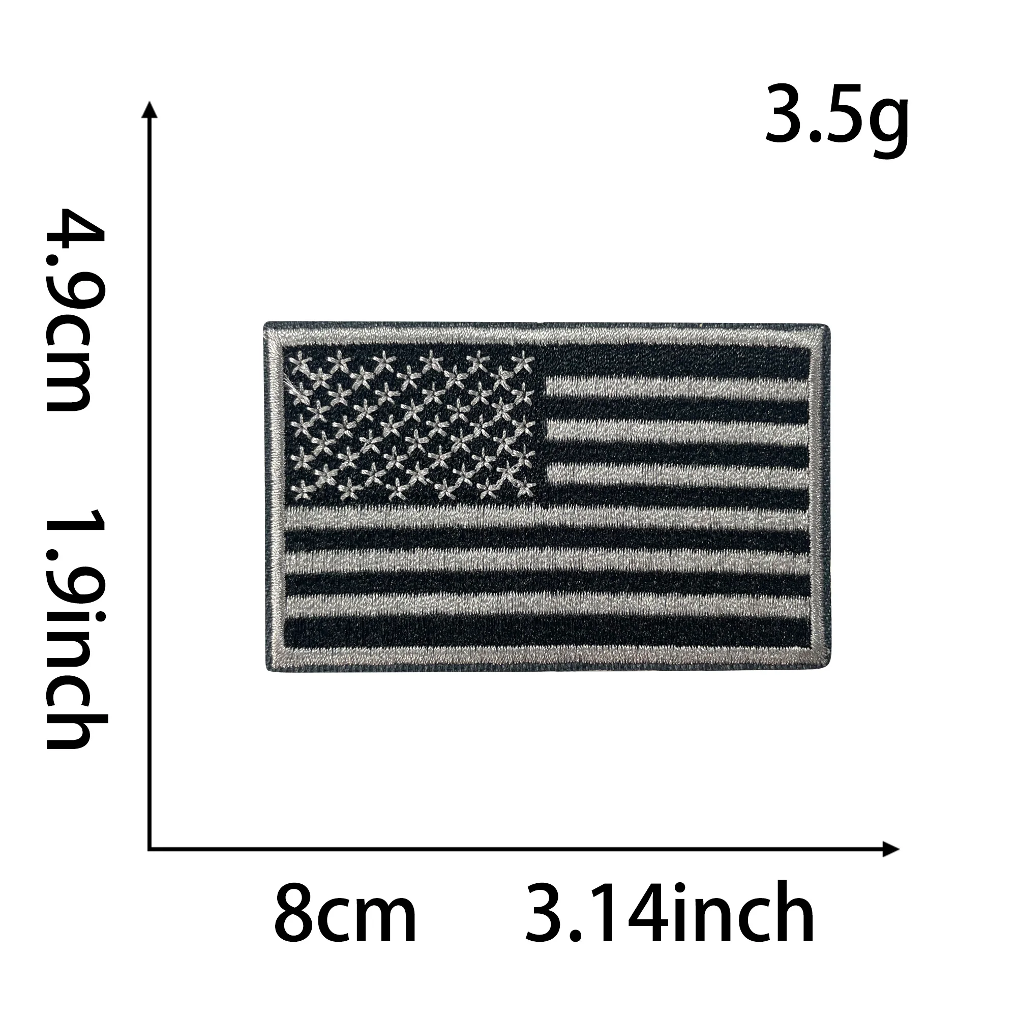 Manufacturers American Flag Hot Melt Adhesive Armband Twill Computer Embroidery Badge Clothing Luggage Embroidered Stickers