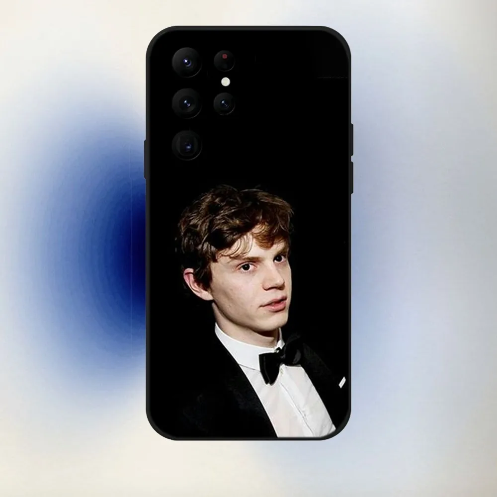 Actor E-Evan P-Peters Phone Case For Samsung S24,23,22,30,21,10,9,Ultra,Plus,Lite,FE,5G Black Soft Case