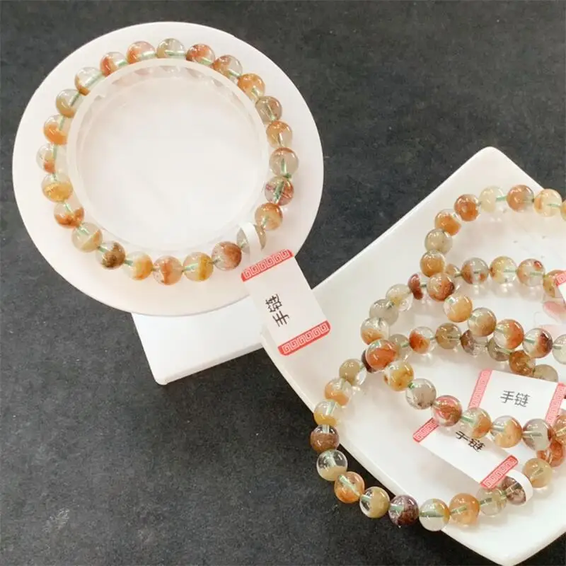 

Натуральный Цветной садовый кварцевый браслет, кристалл, восстанавливающий камень, Модная бижутерия, подарок для женщин и мужчин, 1 шт.