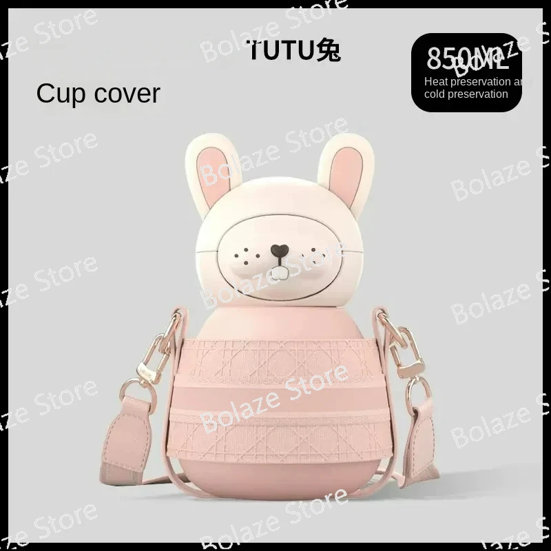 

Vacuum Cup Women's Large Capacity Children's Kettle Portable Straw Good-looking Internet Celebrity Big Belly Water Cup