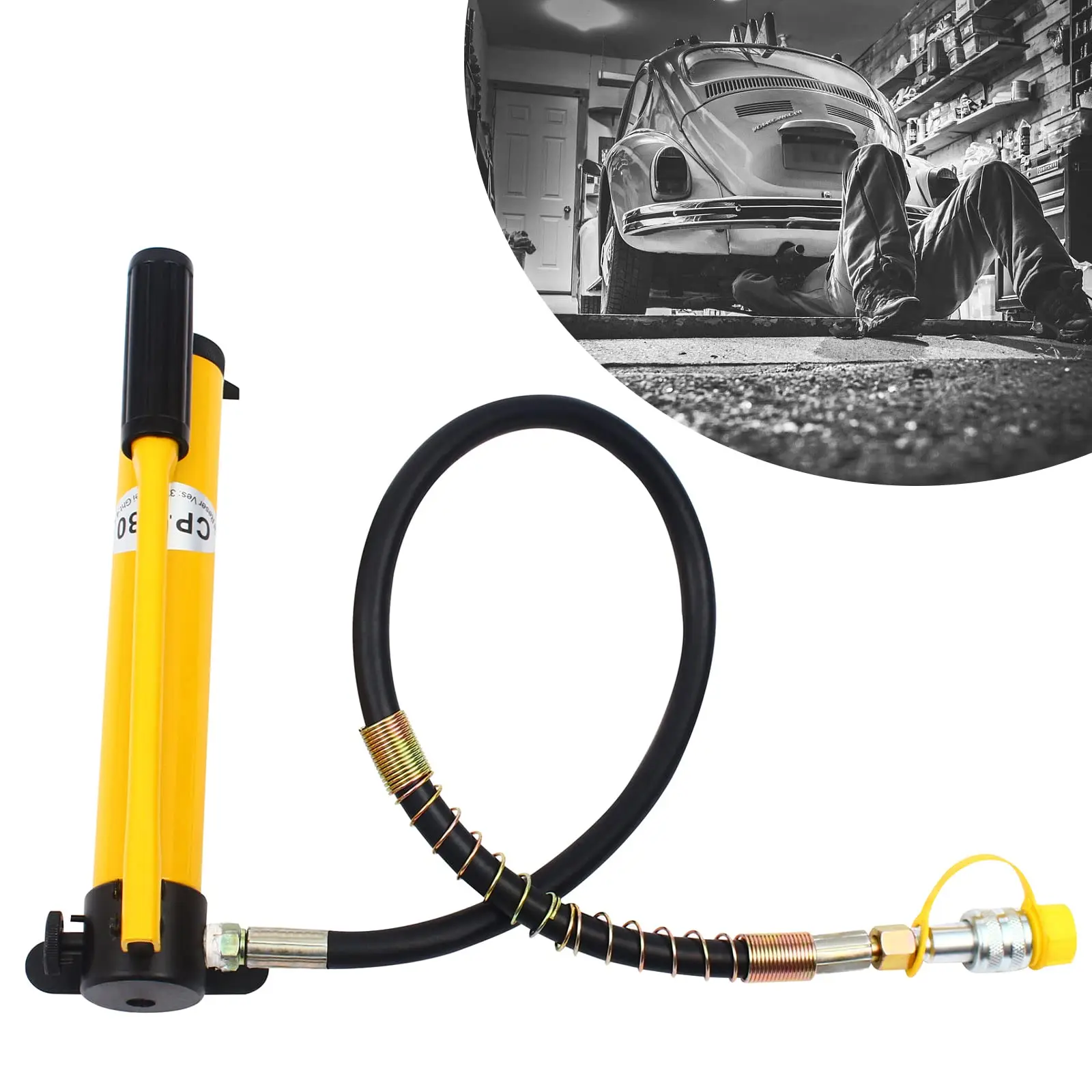 手動油圧ポンプ、10000Psi Cp-180 ハンドポンプ分離型油圧ツール 10 トン油圧パワーパックポンプ 700Kg/Cm2