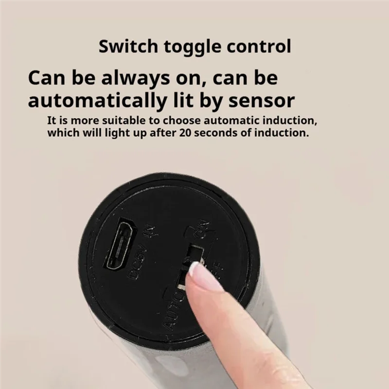 

B08B-Intelligent Induction Light LED Rechargeable Induction Light Household Toilet Wall Induction Black