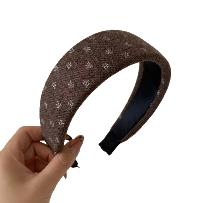 عصابة رأس كلاسيكية محبوكة على شكل زهور للنساء، إكسسوارات شعر أنيقة، دبوس شعر متعدد الاستخدامات للاستخدام اليومي #5