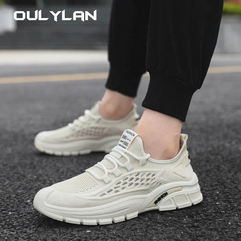 Mesh Breathable Comfort Sneakers Men 2024 New Korean Style Fashion Flat Sole Running Casual Shoes for Men