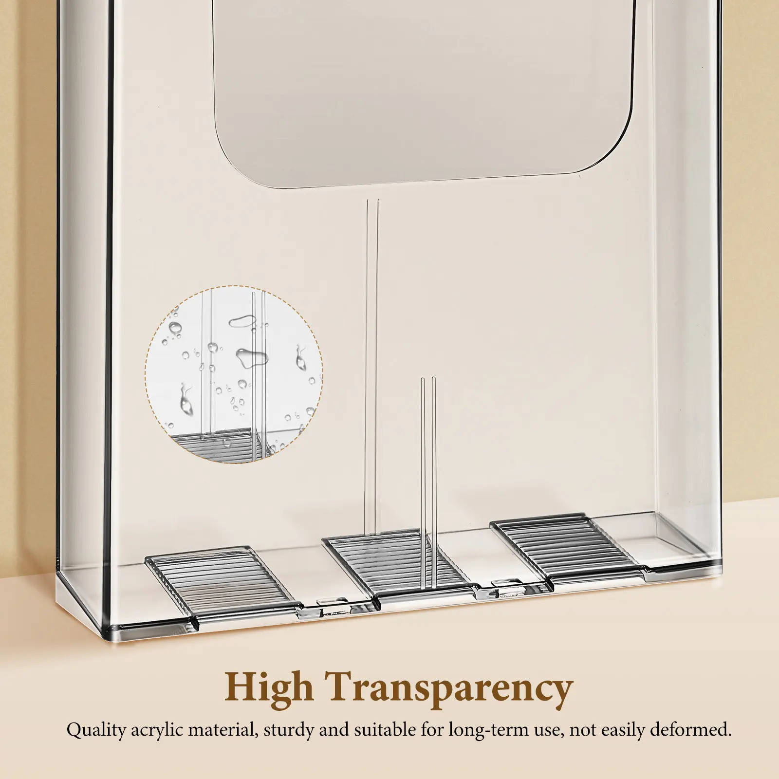 4Pcs Acrylic Wall Brochure Holder Transparent Literature Organizer for Offices Schools Stores A4 Document Display Stand Clutter