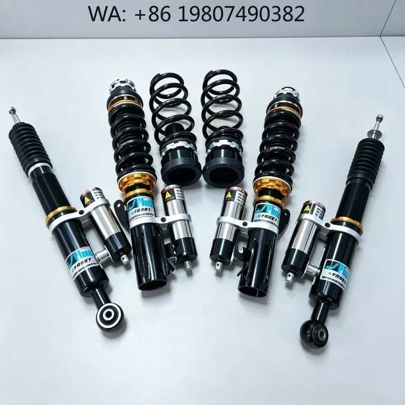 

Style Full Set Coilover Damper Kit, Height Damping Dual Adjust Steel Shocks, Leisure Offroad Mixed Use Parts