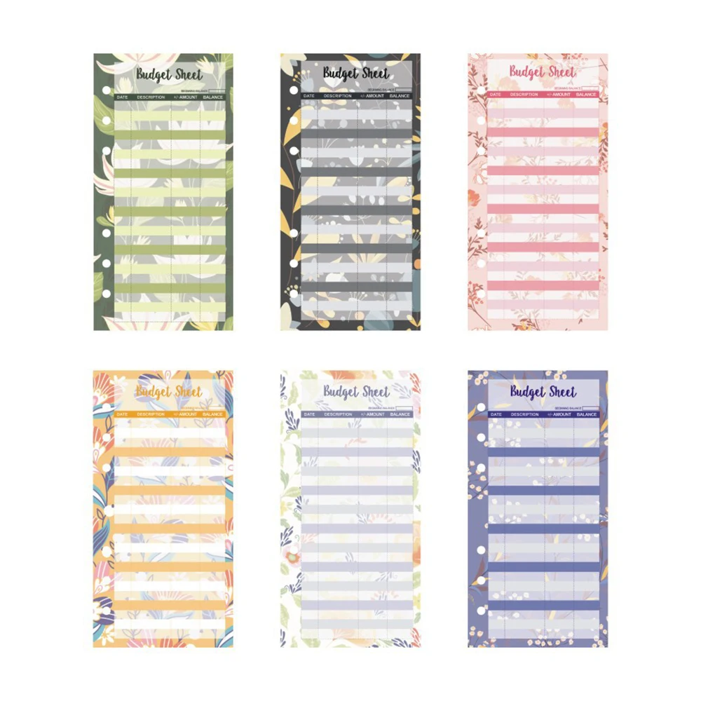 12 Sheets A6 Budget Sheets Expense Tracker Fit Budget Envelopes Cash Envelope Binder
