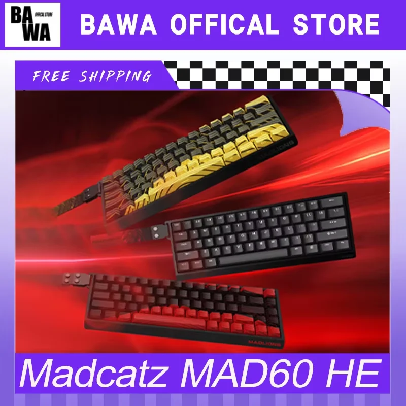 MADLIONS MAD 60/68HE/R Magnetic Switch Keyboard Rapid Trigger Wired Gaming Keyboard Hotswap Custom Keyboard PC Gamer Accessories