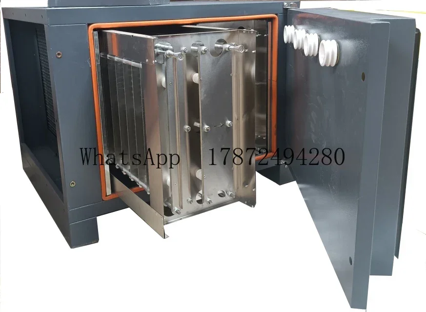 QiazElectrostatic Precipitator Cell For Remove Oil Fume Dust Smoke Of Restaurant Kitchen 580*285*480mm Electrostatic Filter