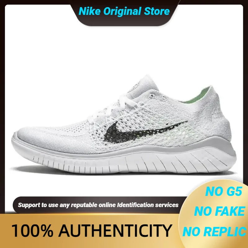 Nike Nike Free RN Flyknit 2018 White Pure Platinum Women's Sneakers shoes 942839-100