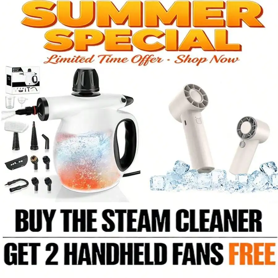 Powerful Handheld Steam Cleaner with Accessories