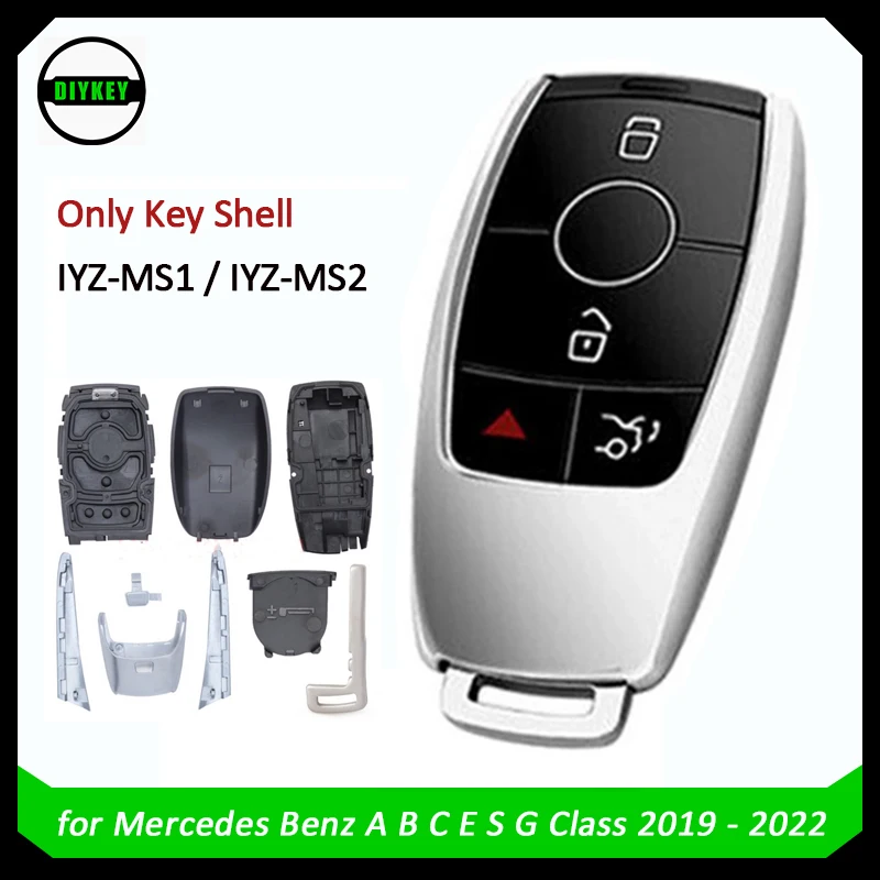 Etui na kluczyk zdalnego sterowania DIYKEY z 4 przyciskami do Mercedes Benz A B C E S G Class 2019 2020 2021 2022 Fob IYZ-MS1 IYZ-MS2