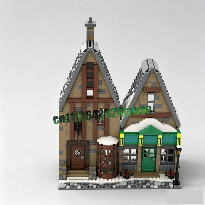 1090PCS Hogsmeade Village Street View MOC Creative Building Blocks Model Custom Puzzle DIY Assembly Educational Toy Popular Gift