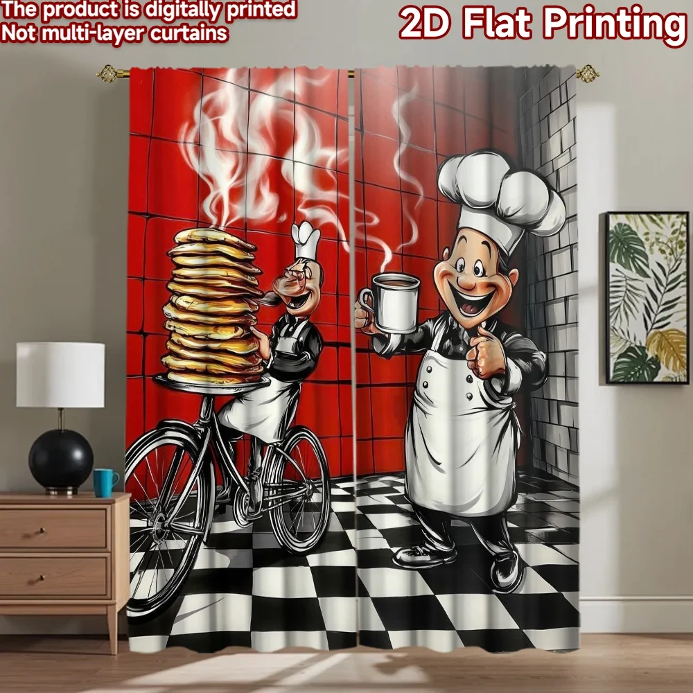 

1pc 2D flat Photography Backdrop Popular Photography Backdrop Chefs with Pancakes 100% Polyester Festive Holiday for The perfect