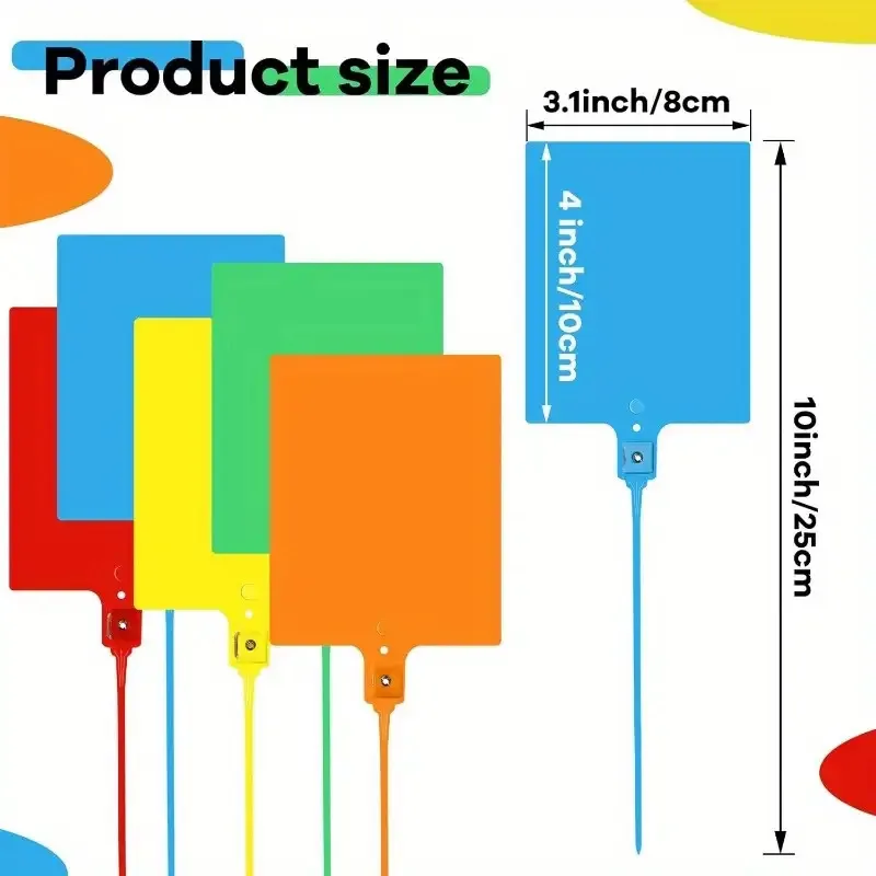 250 Large Waterproof  Shipping Labels, Durable And Writable, With Cable Ties, 5 Colours For Luggage And Office Use