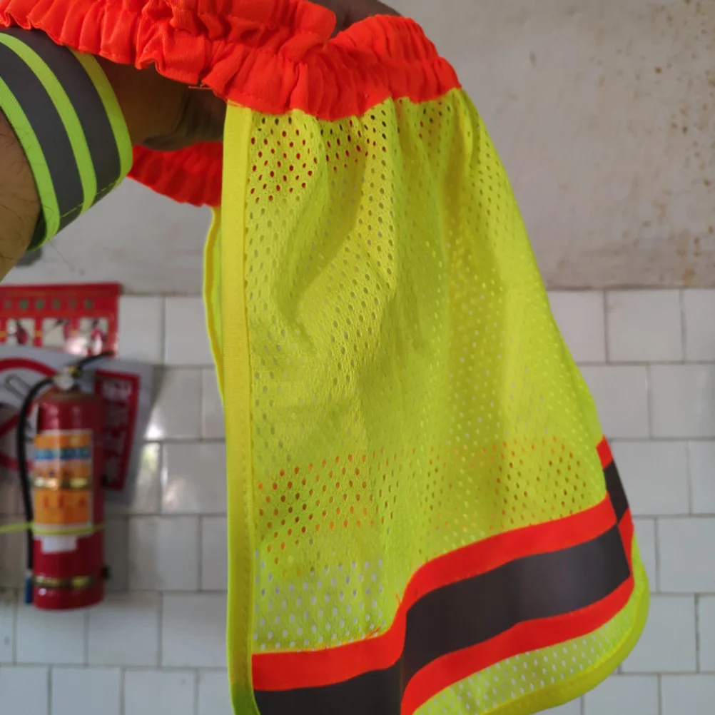 

2pcs Sun Hat Cover Mesh Shade Protector with Reflective Stripe for UV Protection Neck Fits Hard Hats