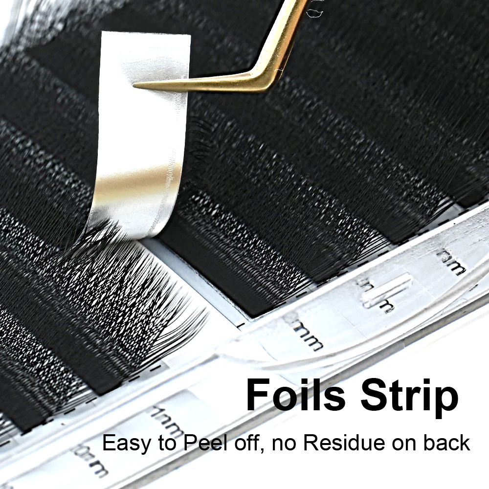 LAGEE L LU M 컬 C D 3D W 모양 속눈썹 연장 꽃이 피는 꽃 미리 만들어진 팬 속눈썹 메이크업 0.07 볼륨 번들