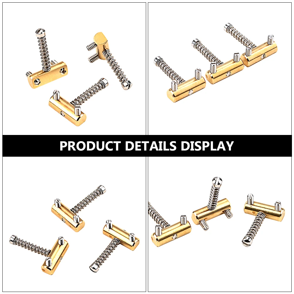 

3 Pcs Copper Saddle Screw Spring Electric Guitar Bridge Screws Acoustic Replacement Bridges Saddles Metal Parts