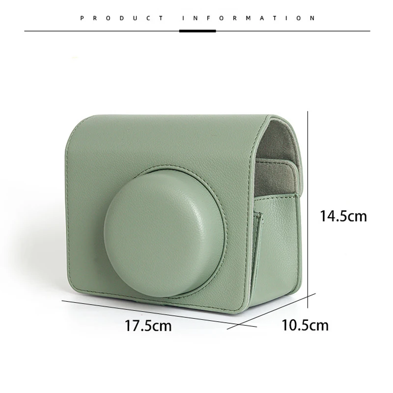 Crystal Hard Case / กระเป๋าหนัง PU สําหรับกล้อง Fujifilm Instax Wide 400 พร้อมสายสะพาย