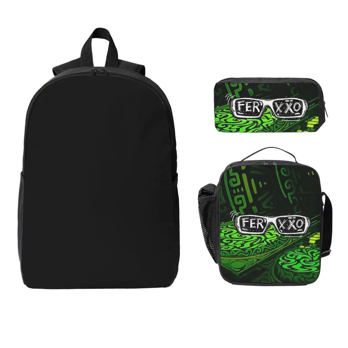 

Ferxxocalipsis World Tour Ferxxo Коллажный рюкзак BookBag Школьная сумка Компьютерные сумки на плечо 3ps Изолированная сумка для обеда Пенал