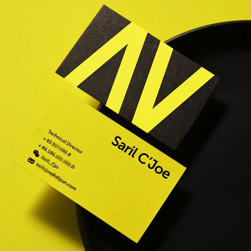 Kartu Nama Khusus Pencetakan dua sisi penuh warna Warna-warni Multi-warna dalam Sistem Warna Macaron Timbul Debossed