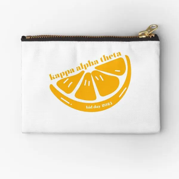 Kappa Alpha Theta Orange Bid Day  Zipper Pouches Underwear Packaging Key Pocket Men Wallet Coin Bag Cosmetic Women Pure Panties