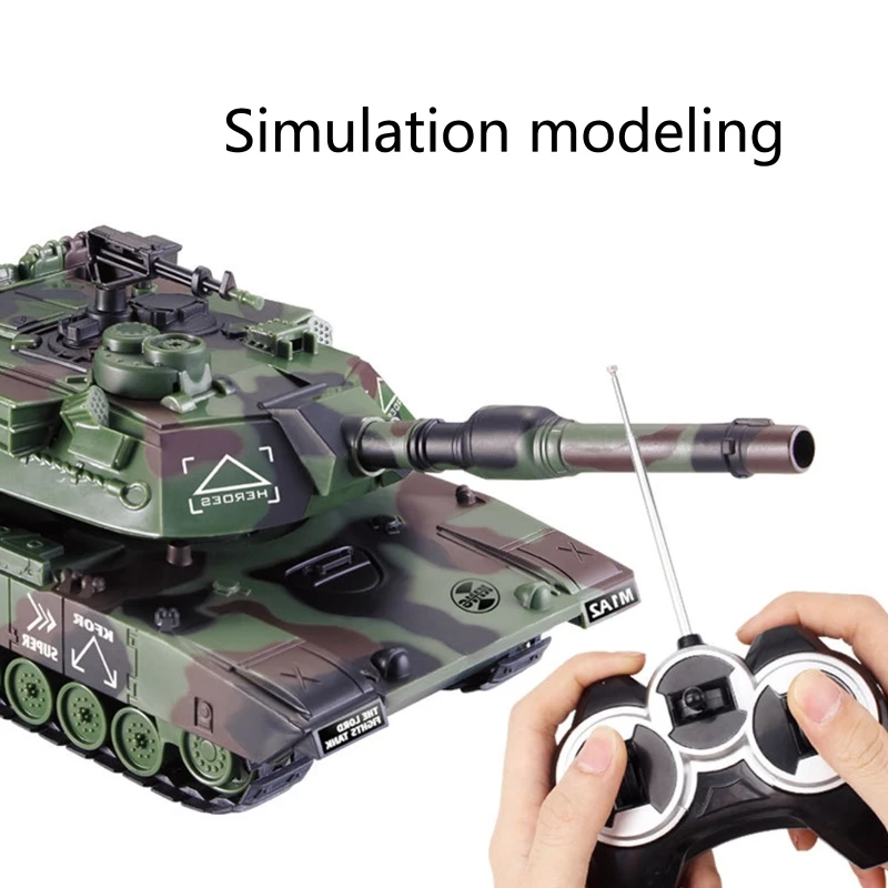 1:32 Military War RC Tank Toys Model Wireless Off-road 360° Rotation Launchs Crawler Mini Electric Tank Simulation Toys for boys