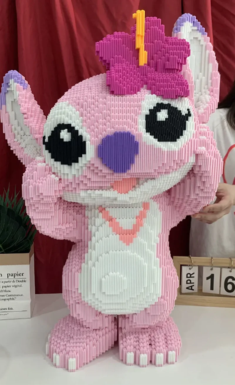 Disney-anjo ponto brinquedo montado para crianças, boneca gigante dos desenhos animados, decoração desktop, presente de aniversário, novo, 2024