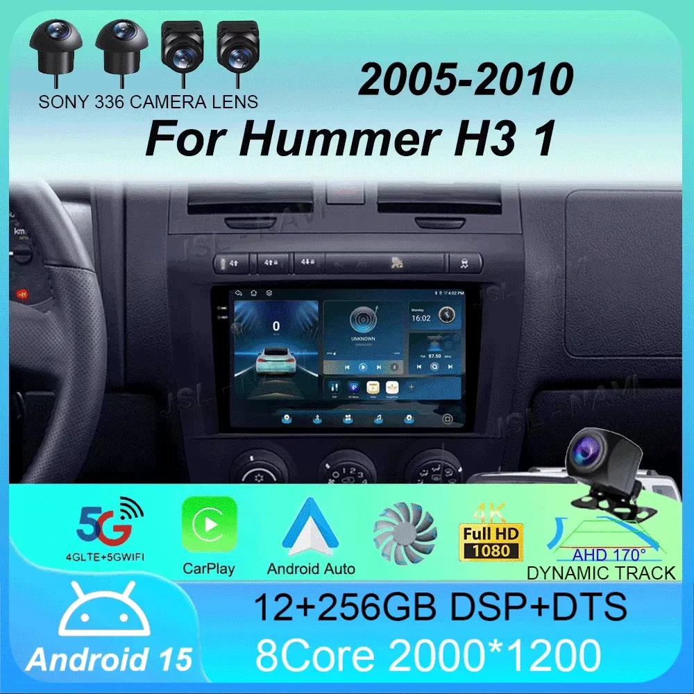 

Car Radio Android15 For Hummer H3 1 2005 2006 2007 - 2010 Navigation GPS Multimedia Video Player Stereo wireless Carplay Auto 4G