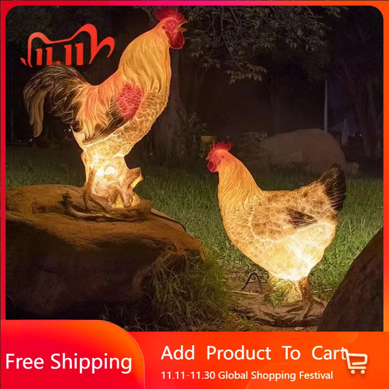 

Animals Art Outdoor Light Modern Designer Led Lamp Waterproof Trendy Luxury Lighting Resin Luce Giardino Garden Decorations