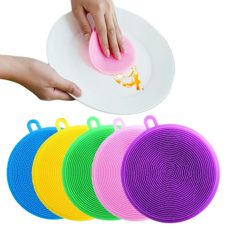 Silicone cleaning brush dishwashing sponge multifunctional fruit and vegetable brush tableware kitchen brush kitchen gadgets