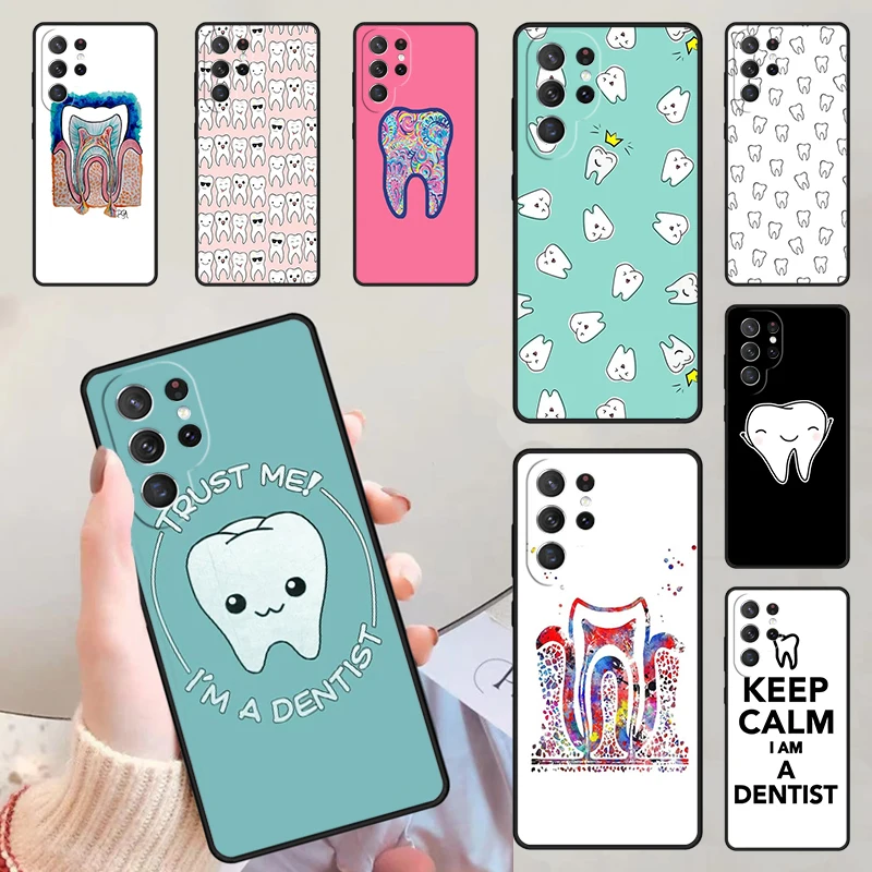 Funny Dentist Dental Tooth Dentistry Phone Cases For Samsung Galaxy S23 S20 FE S21 S22 Ultra Note 20 S9 S10 Note 10 Plus Cover