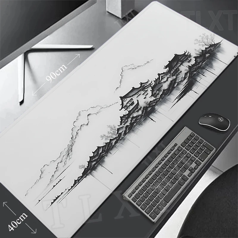 

Chinese Style Ink Painting Desk Mat Gamer Mousepads XXL Mouse Pad Office Desk Pads Large Mousepad Mouse Mats For Computer