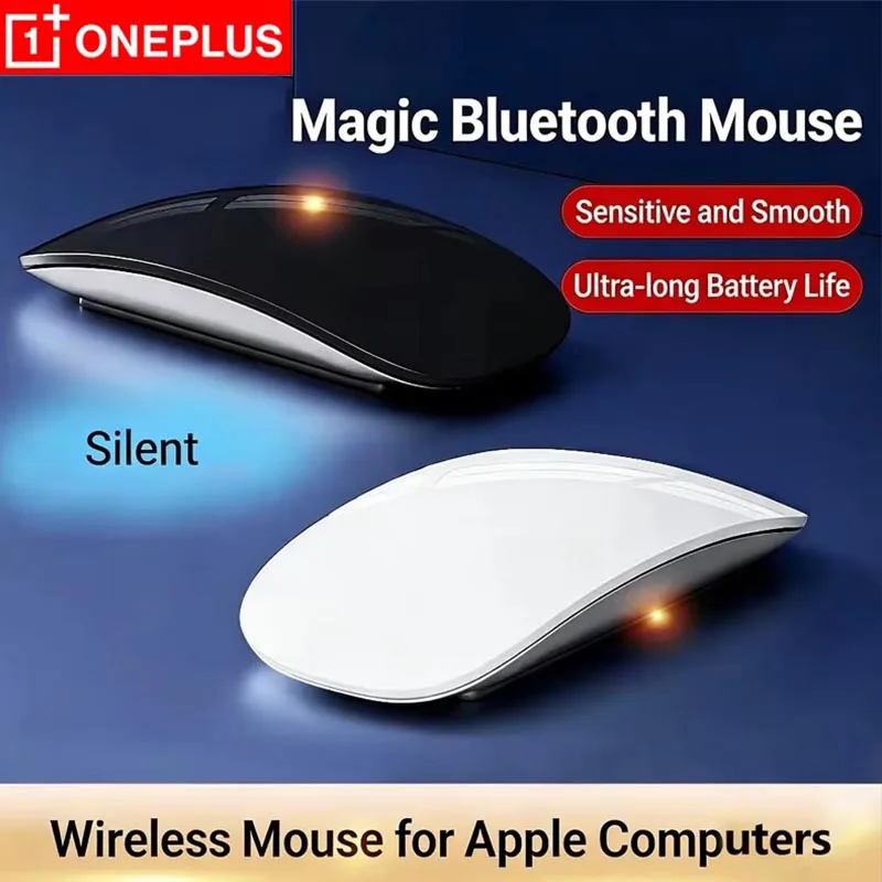 Oneplus New Wireless Bluetooth Touch Mouse Rechargeable Silent Mouse Ergonomic Portable PC Smartphone Tablet Universal Mouse