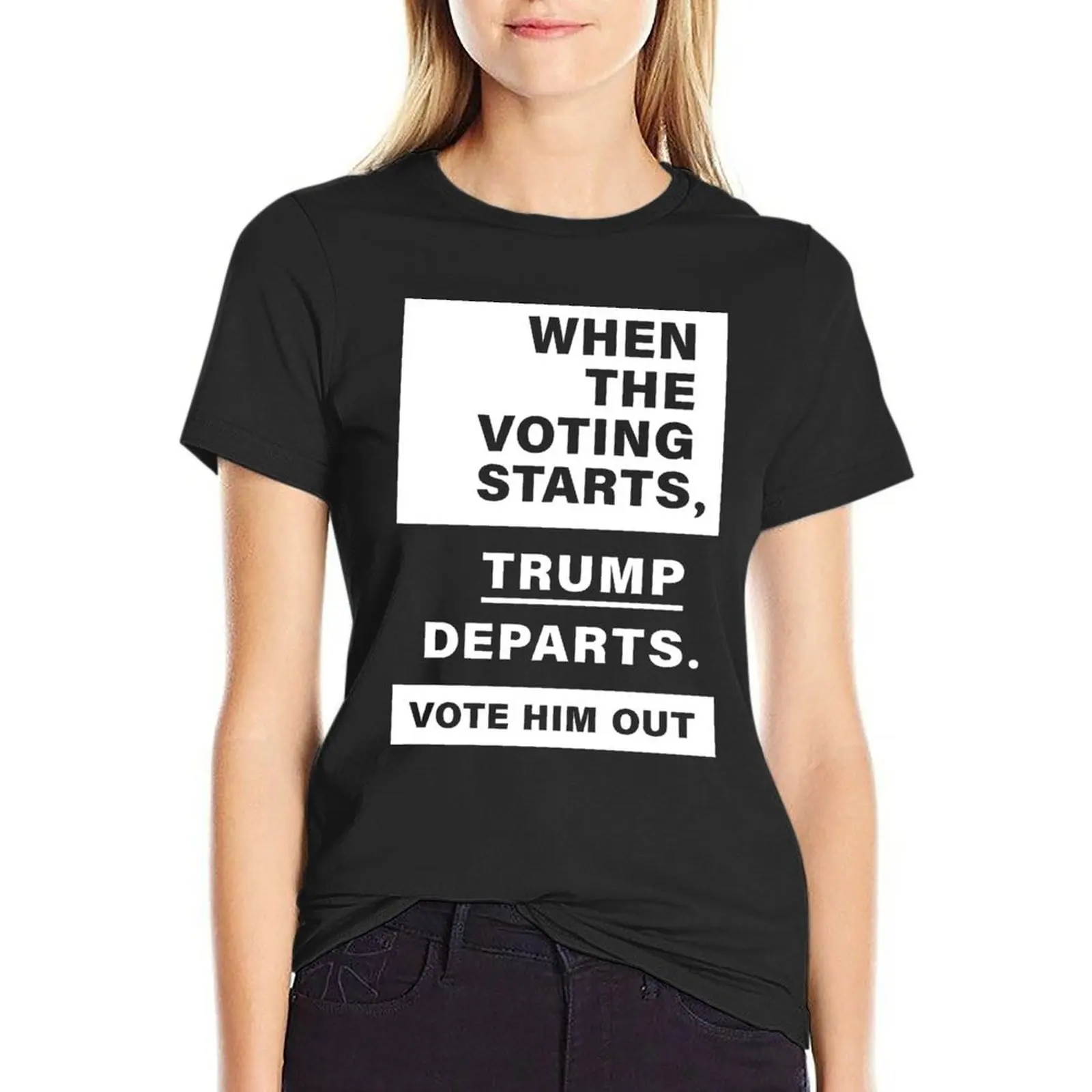 

When the Voting Starts T-Shirt plus size tops Blouse vintage clothes Women's t-shirt