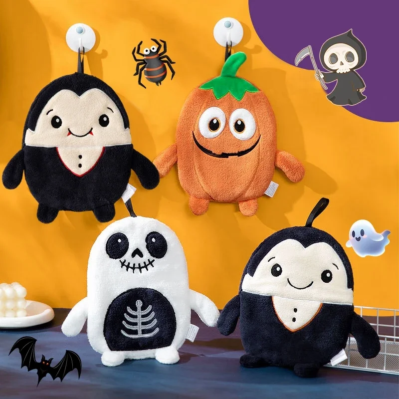 

2025 Kitchen Pumpkin Hand Towel Cute Handkerchief Towels Halloween Decoration Towels For Hands Super Absorbent Towel