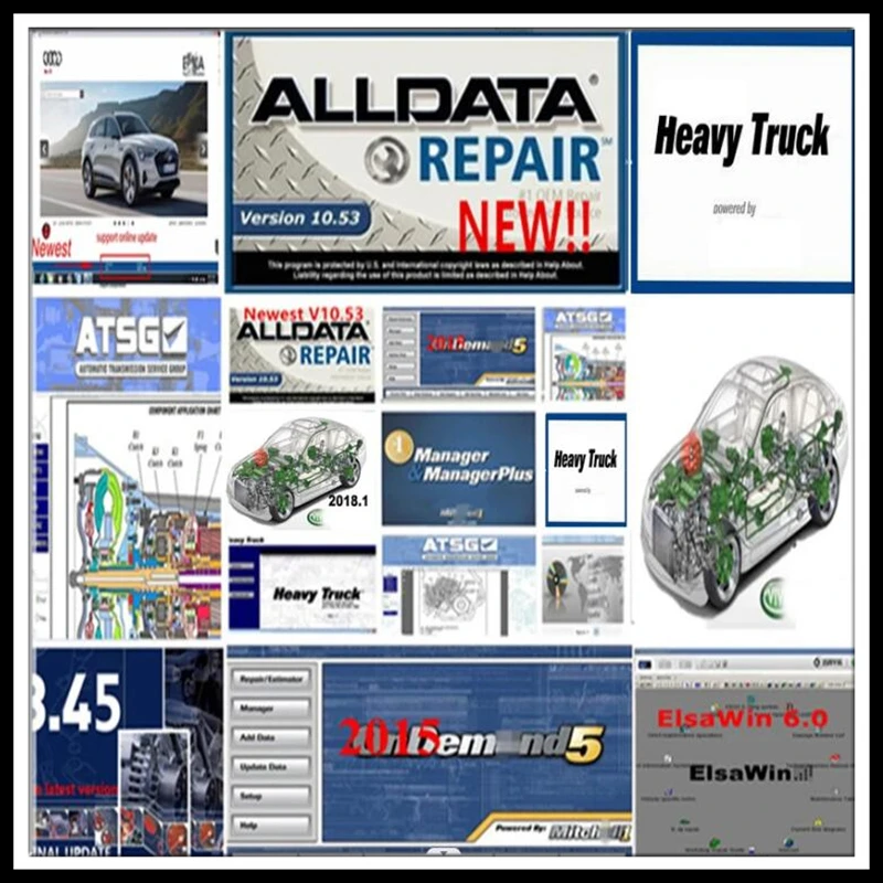 2024 hot alldata 10.53 software Auto Repair software alldata mitchel.l software autodata 3.45 elsawin 6.0 etka 8.3 49 in 1tb hdd