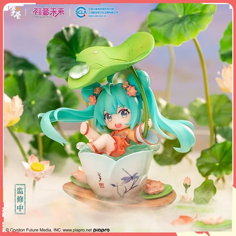 QINGCANG HATSUNE MIKU Q EDITION MANUAL 16TH ANNIVERSARY GENUINE ANIME PERIPHERAL ORNAMENTS MUSIC BOX MIKU hello kitty