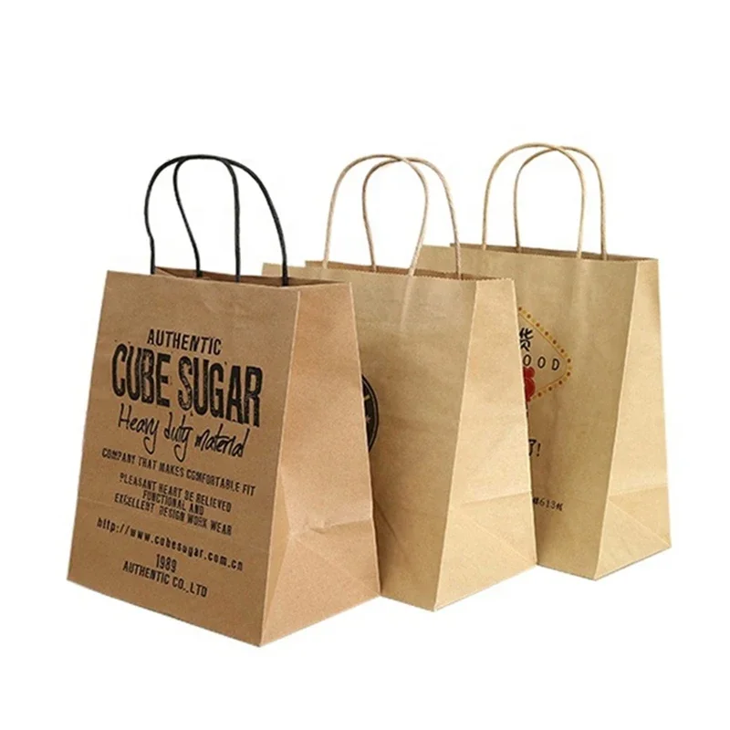 Paper Bag,Eco-friendly Brown Bag small gift bag idream Kraft Paper Bags – Large Twist Handle canvas bag